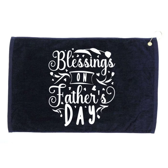 Retro Son Daughter Family Matching Blessing On Father's Day Meaningful Gift Grommeted Golf Towel