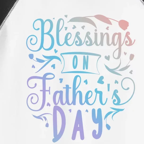 Retro Son Daughter Family Matching Blessing On Father's Day Cute Gift Toddler Fine Jersey T-Shirt