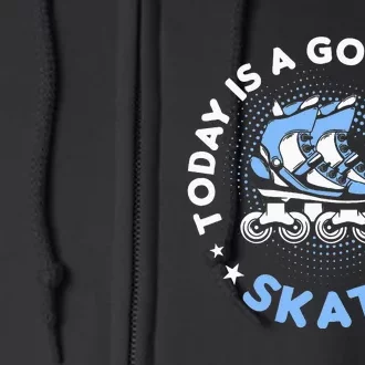 Roller Skate Design Roller Blades Skater Stuff Inline Skate Full Zip Hoodie