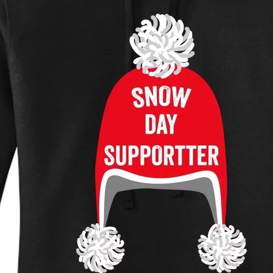 Retro Snow Day Supporter Fun Teacher And Student Snow Love Women's Pullover Hoodie