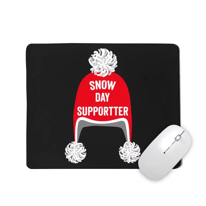 Retro Snow Day Supporter Fun Teacher And Student Snow Love Mousepad