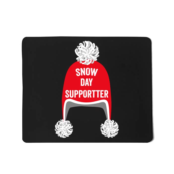 Retro Snow Day Supporter Fun Teacher And Student Snow Love Mousepad