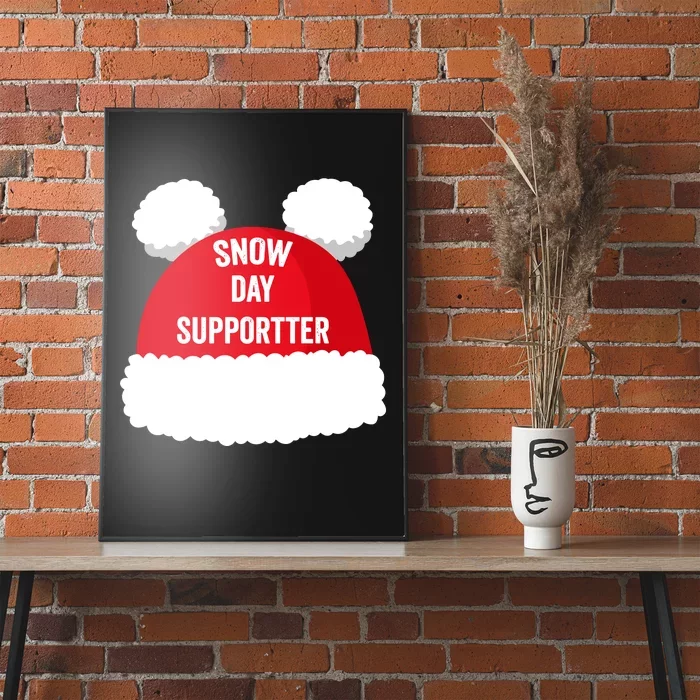 Retro Snow Day Supporter Fun Teacher And Student Snow Love Poster