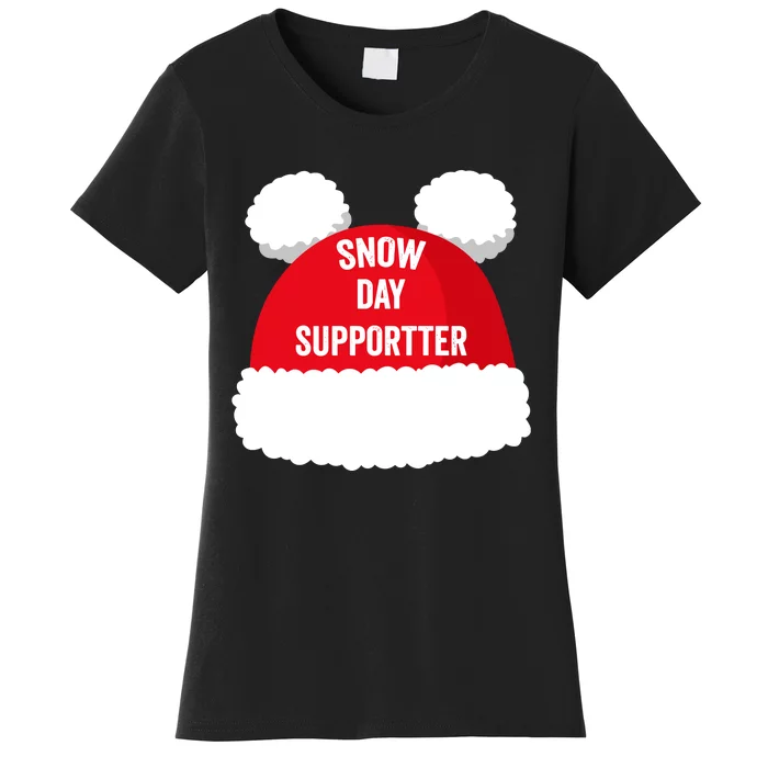 Retro Snow Day Supporter Fun Teacher And Student Snow Love Women's T-Shirt