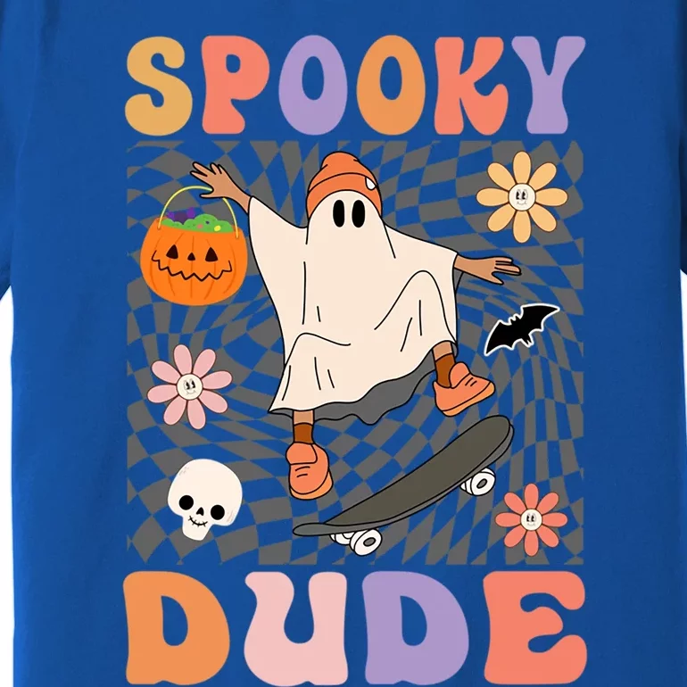 Retro Spooky Dude Ghost Skateboard JackOLantern Halloween Meaningful Gift Premium T-Shirt