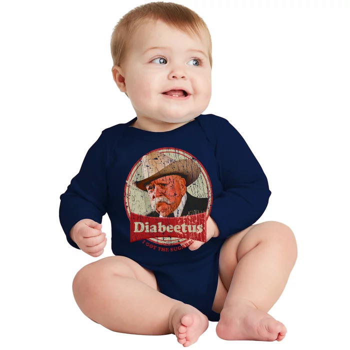 Retro Style Diabeetus I Got The Sugars Baby Long Sleeve Bodysuit