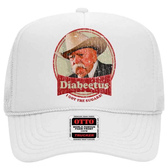 Retro Style Diabeetus I Got The Sugars High Crown Mesh Trucker Hat