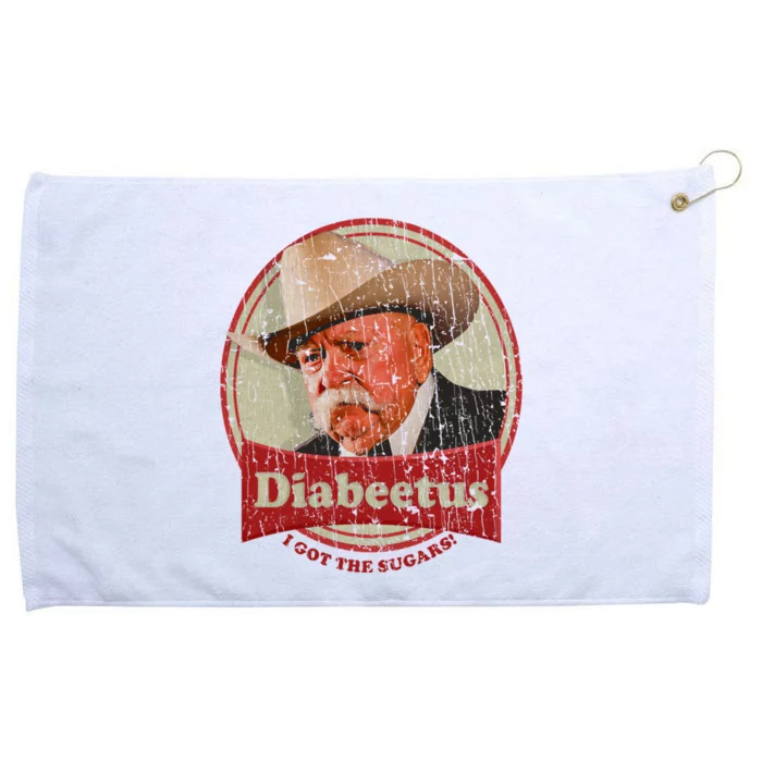 Retro Style Diabeetus I Got The Sugars Grommeted Golf Towel