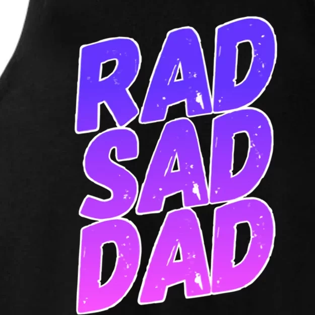 Rad Sad Dad Gift Ladies Tri-Blend Wicking Tank