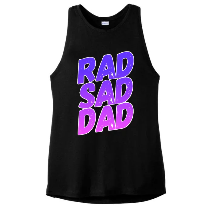 Rad Sad Dad Gift Ladies Tri-Blend Wicking Tank