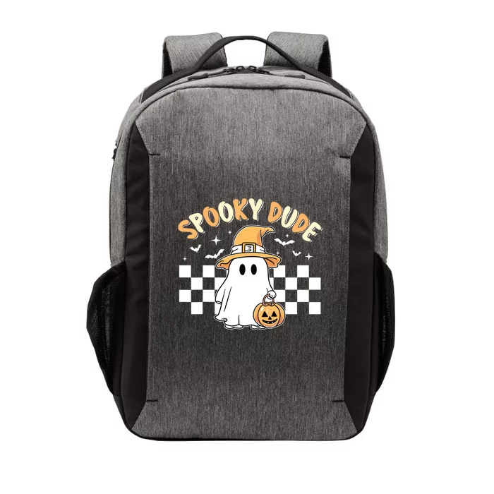 Retro Spooky Dude Cute Ghost Halloween Boy Kids Vector Backpack