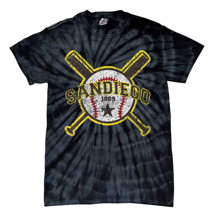 Retro San Diego Baseball Sd Tie-Dye T-Shirt