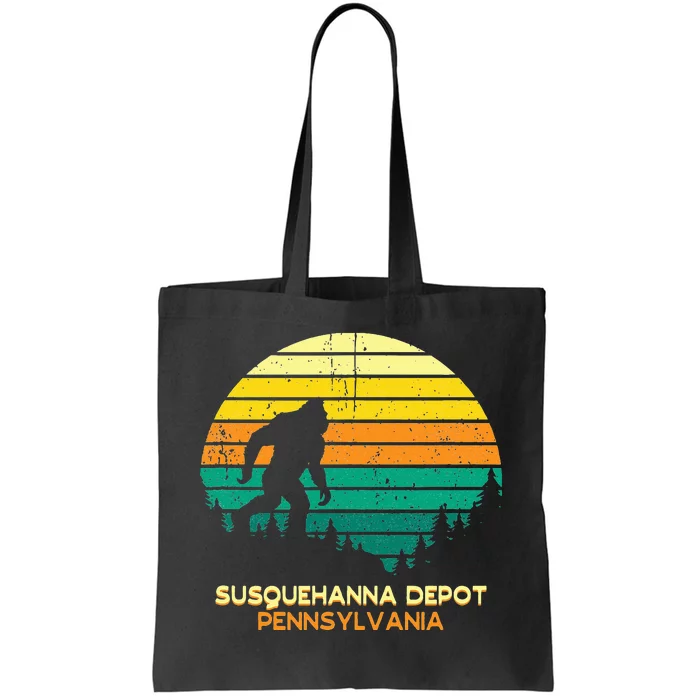 Retro Susquehanna Depot Pennsylvania Big Foot Souvenir Tote Bag