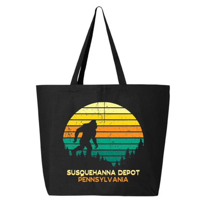 Retro Susquehanna Depot Pennsylvania Big Foot Souvenir 25L Jumbo Tote