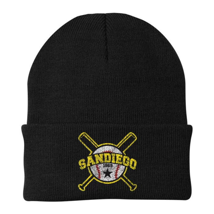 Retro San Diego Baseball Knit Cap Winter Beanie