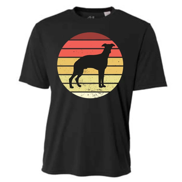 Retro Sunset Dog Lover Cooling Performance Crew T-Shirt