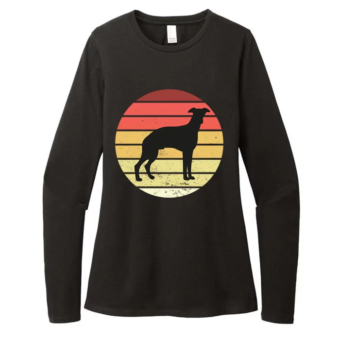 Retro Sunset Dog Lover Womens CVC Long Sleeve Shirt