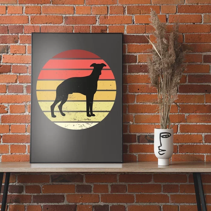 Retro Sunset Dog Lover Poster