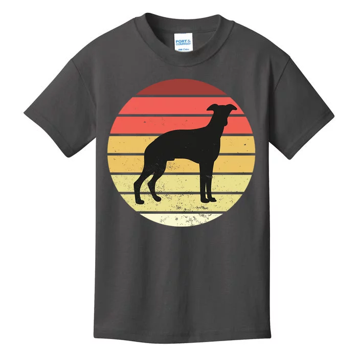 Retro Sunset Dog Lover Kids T-Shirt