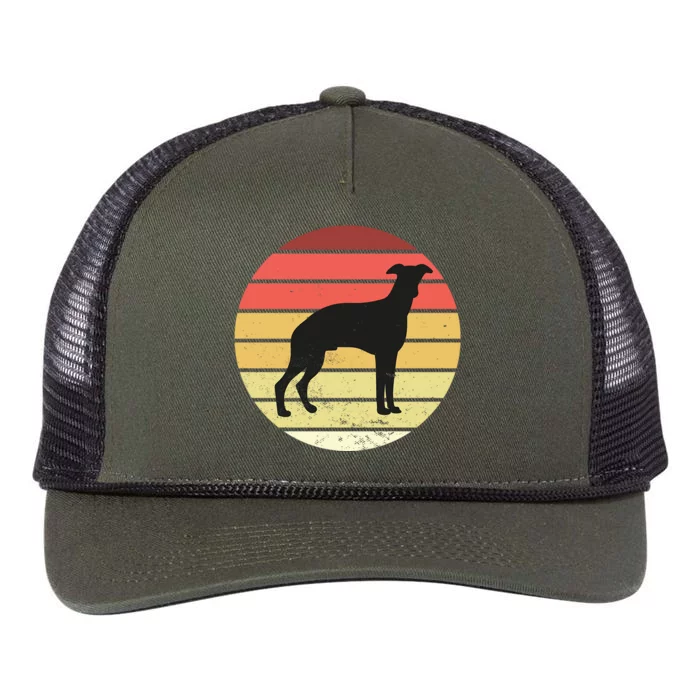 Retro Sunset Dog Lover Retro Rope Trucker Hat Cap