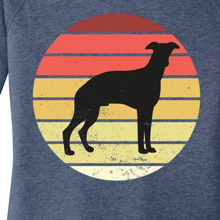 Retro Sunset Dog Lover Women's Perfect Tri Tunic Long Sleeve Shirt