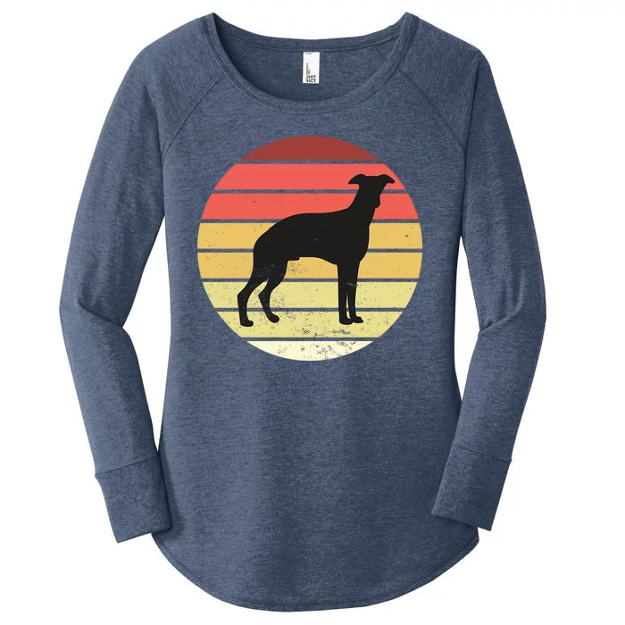 Retro Sunset Dog Lover Women's Perfect Tri Tunic Long Sleeve Shirt