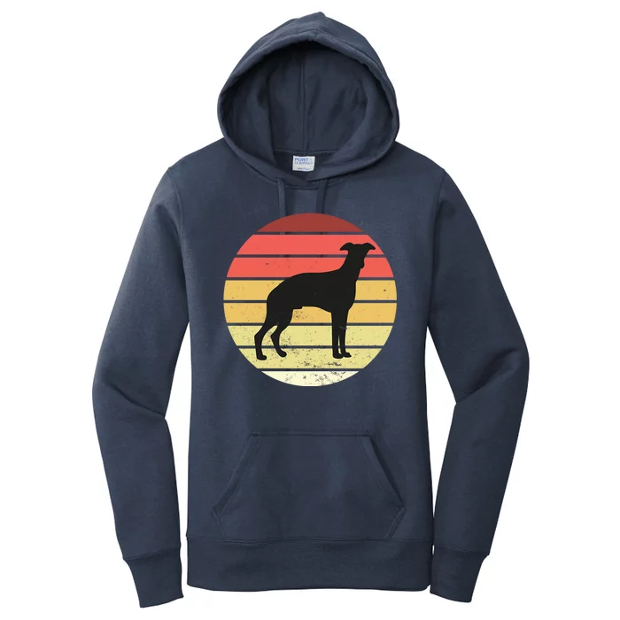 Retro Sunset Dog Lover Women's Pullover Hoodie