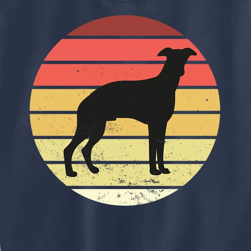 Retro Sunset Dog Lover Kids Sweatshirt