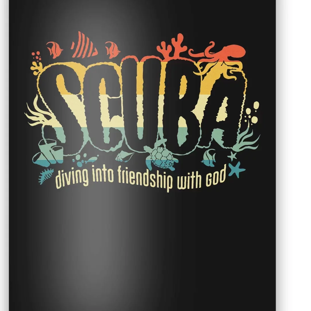 Retro Scuba Diving Into Friendship With God Vbs 2024 Poster