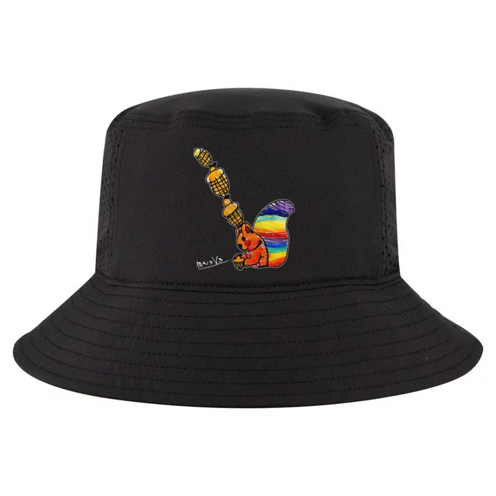 Rainbow Squirrel Drawing Cool Comfort Performance Bucket Hat