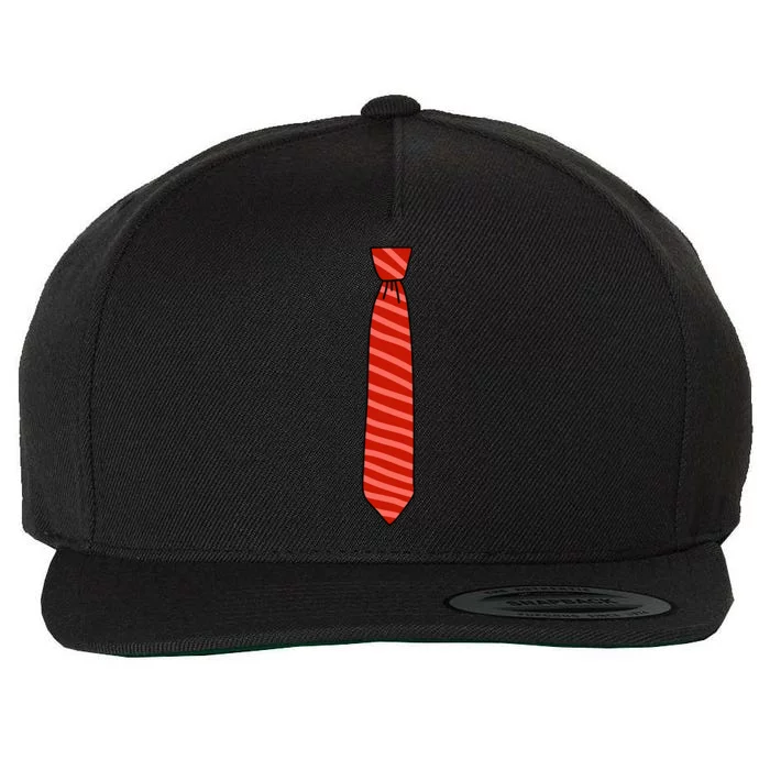 Red Stripes. Elegant And Funny. Striped Tie Wool Snapback Cap