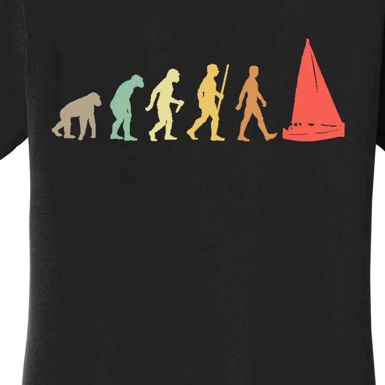 Retro Sailing Evolution Gift For Sailors And Skippers Women's T-Shirt