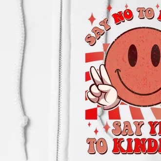 Retro Smiley Emoji Say No To Drugs Say Yes To Kindness Substance Abuse Awareness Full Zip Hoodie