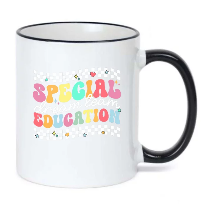 Retro Special Education Squad Groovy Dream Team Sped Teacher Black Color Changing Mug