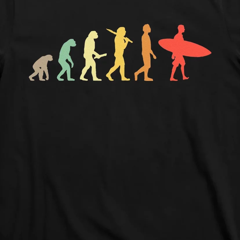 Retro Surfing Evolution Gift For Surfers T-Shirt