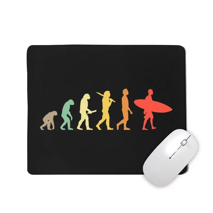 Retro Surfing Evolution Gift For Surfers Mousepad