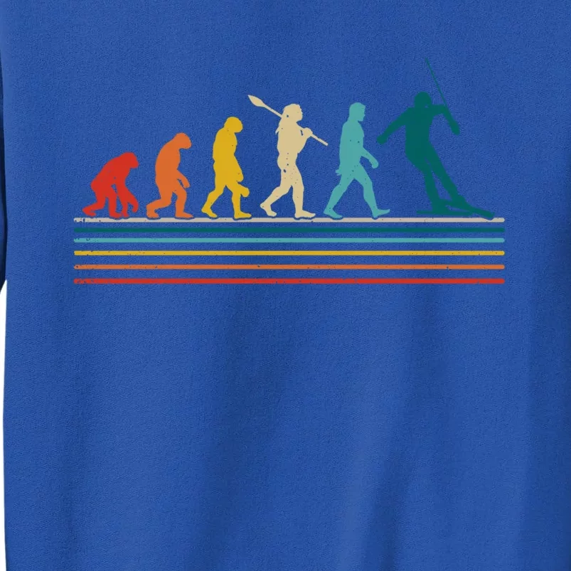 Retro Ski Evolution Ski Lover Skier Novelty Gift Tall Sweatshirt