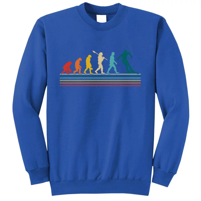 Retro Ski Evolution Ski Lover Skier Novelty Gift Tall Sweatshirt