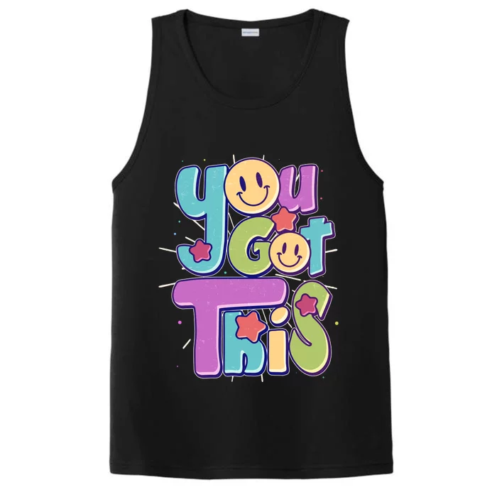 Retro Smiley Emoji You Got This Performance Tank