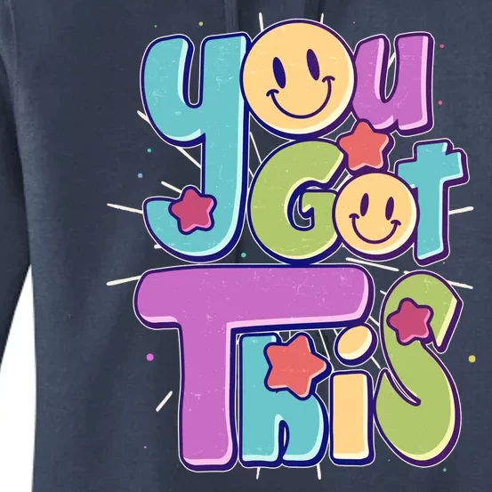 Retro Smiley Emoji You Got This Women's Pullover Hoodie