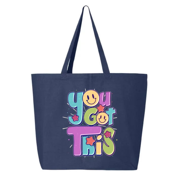 Retro Smiley Emoji You Got This 25L Jumbo Tote