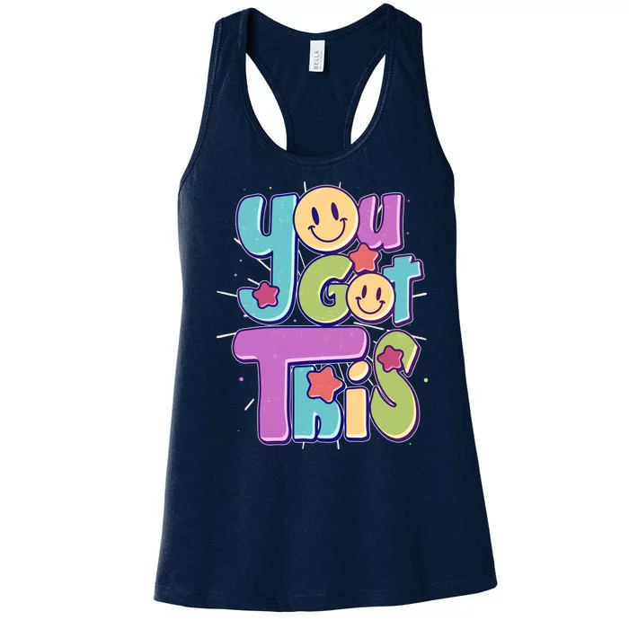 Retro Smiley Emoji You Got This Women's Racerback Tank