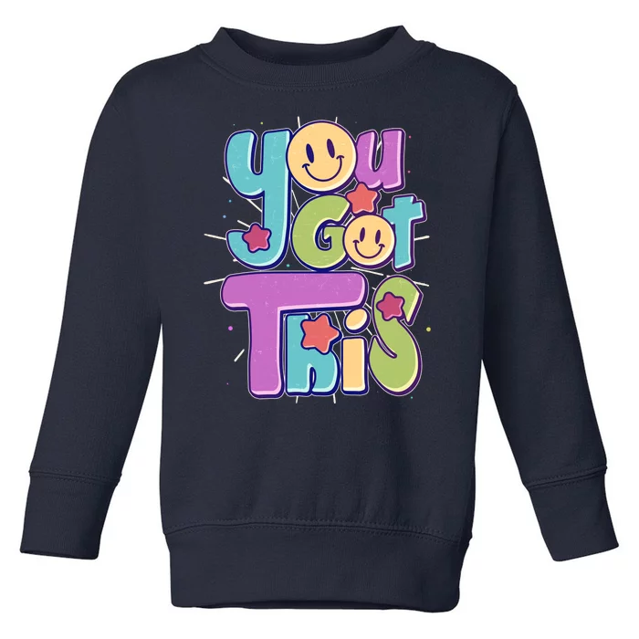 Retro Smiley Emoji You Got This Toddler Sweatshirt