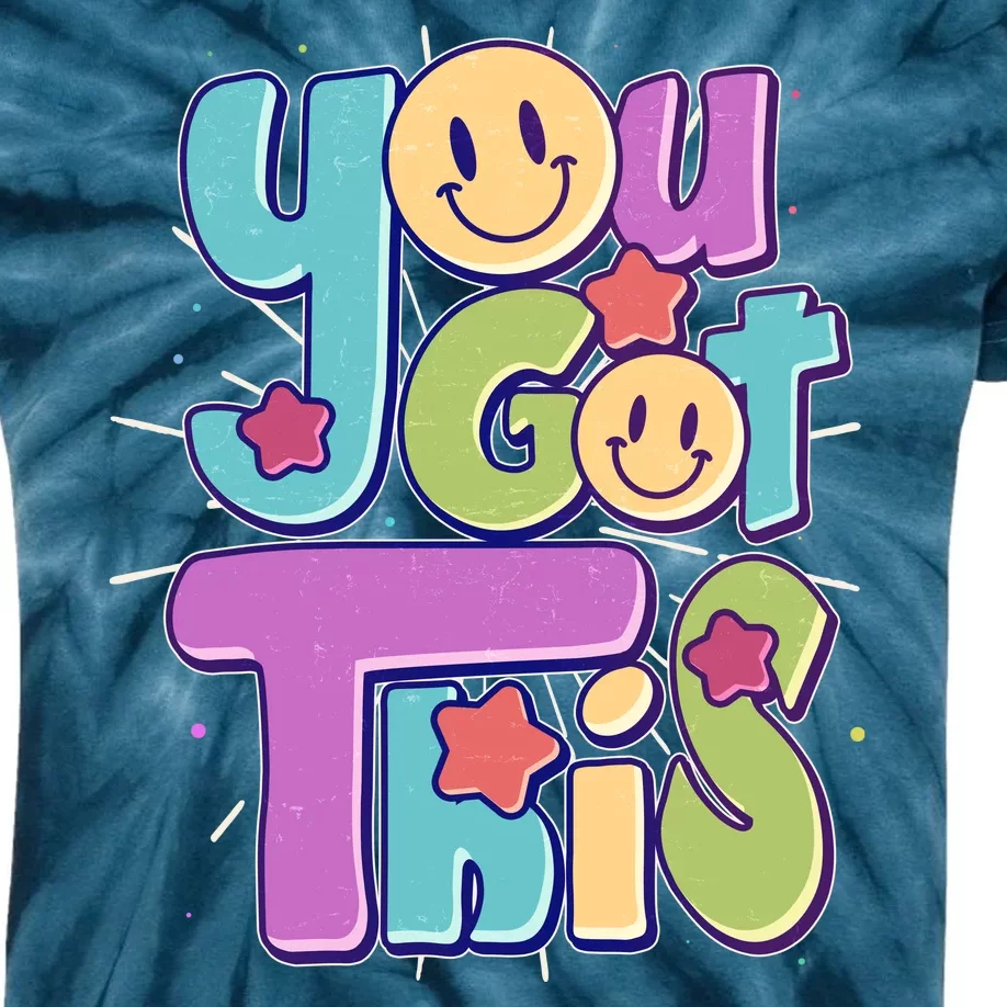 Retro Smiley Emoji You Got This Kids Tie-Dye T-Shirt