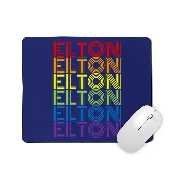 Retro Style Elton Rainbow Mousepad