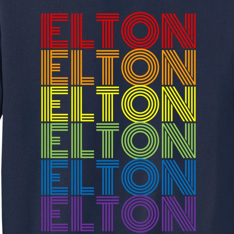 Retro Style Elton Rainbow Tall Sweatshirt