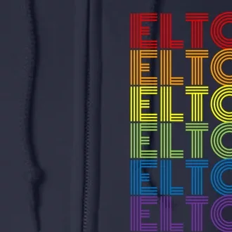 Retro Style Elton Rainbow Full Zip Hoodie