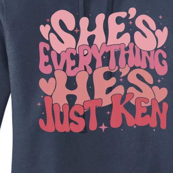 Retro Shes Everything Hes Just Ken Women's Pullover Hoodie