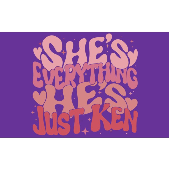 Retro Shes Everything Hes Just Ken Bumper Sticker