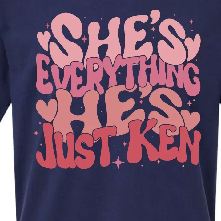 Retro Shes Everything Hes Just Ken Sueded Cloud Jersey T-Shirt